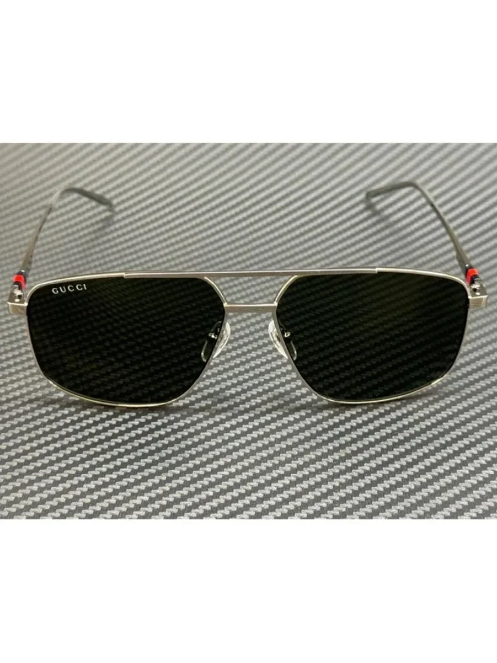 New Gucci Men Silver Sunglasses 60-14-145